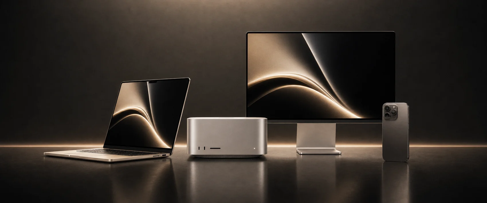Banner Apple com dispositivos premium