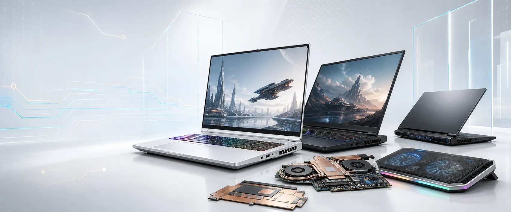 Banner claro de notebook gamer