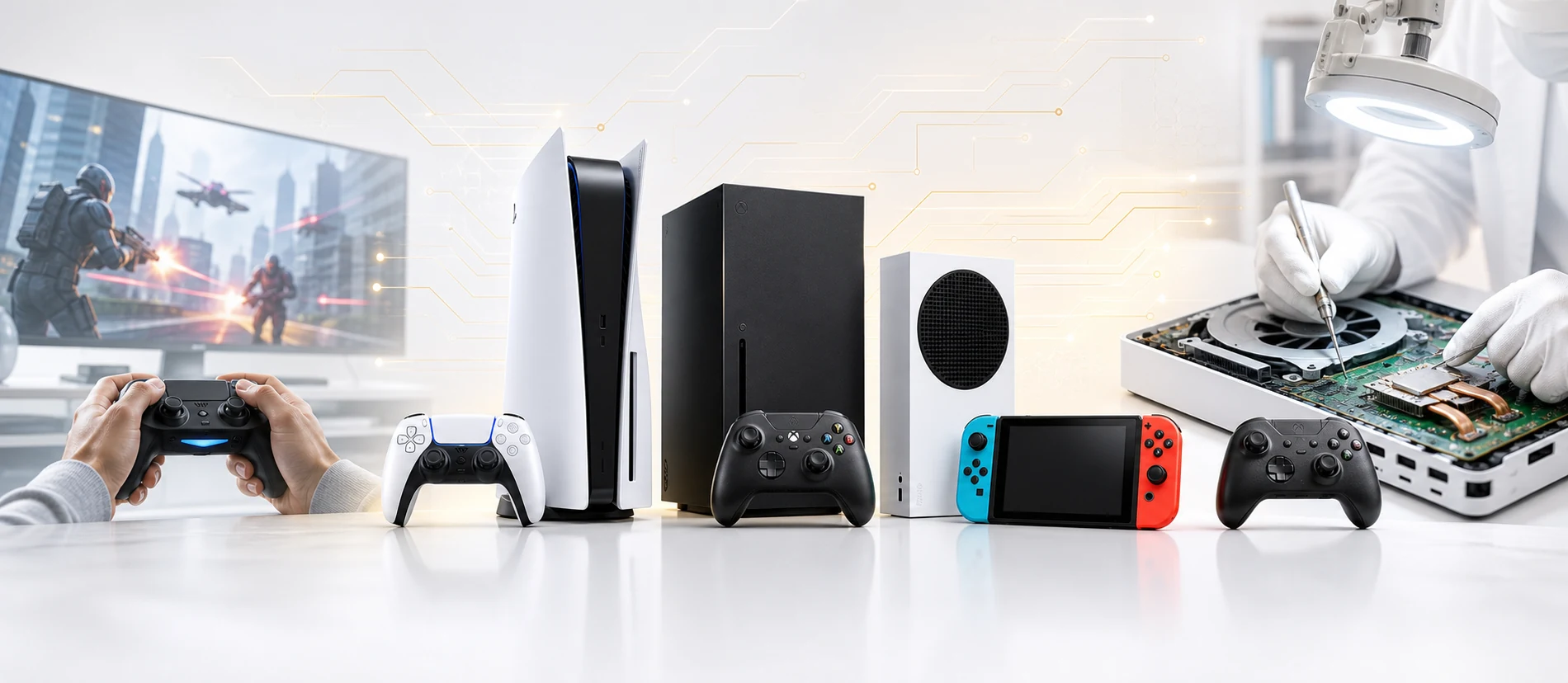 Banner de assistência para consoles